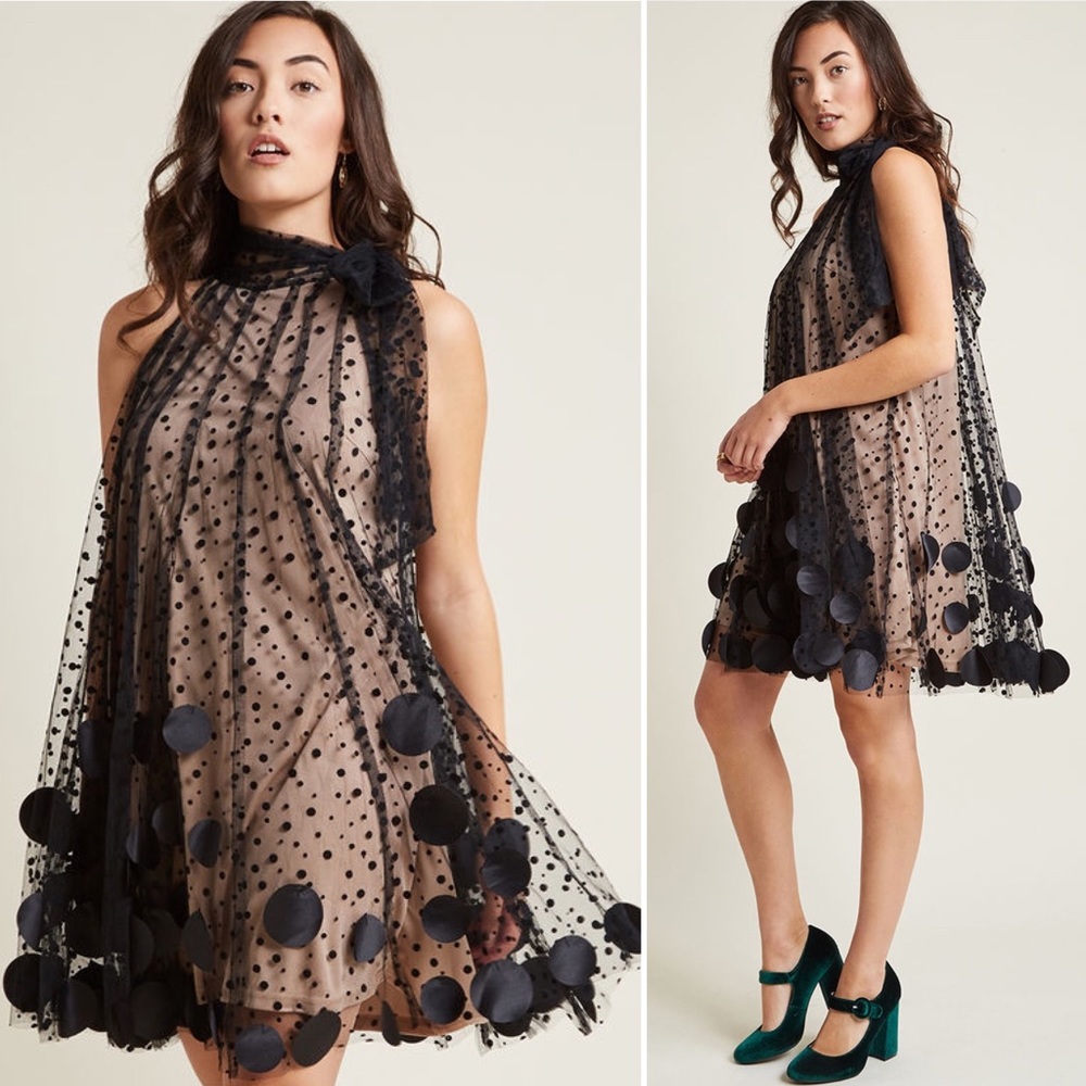 ModCloth Ryu polka dot bubble shift dress